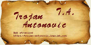 Trojan Antonović vizit kartica